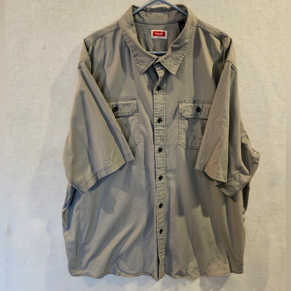 Wrangler Men's Grey Short Sleeve Shirt Size 3XL